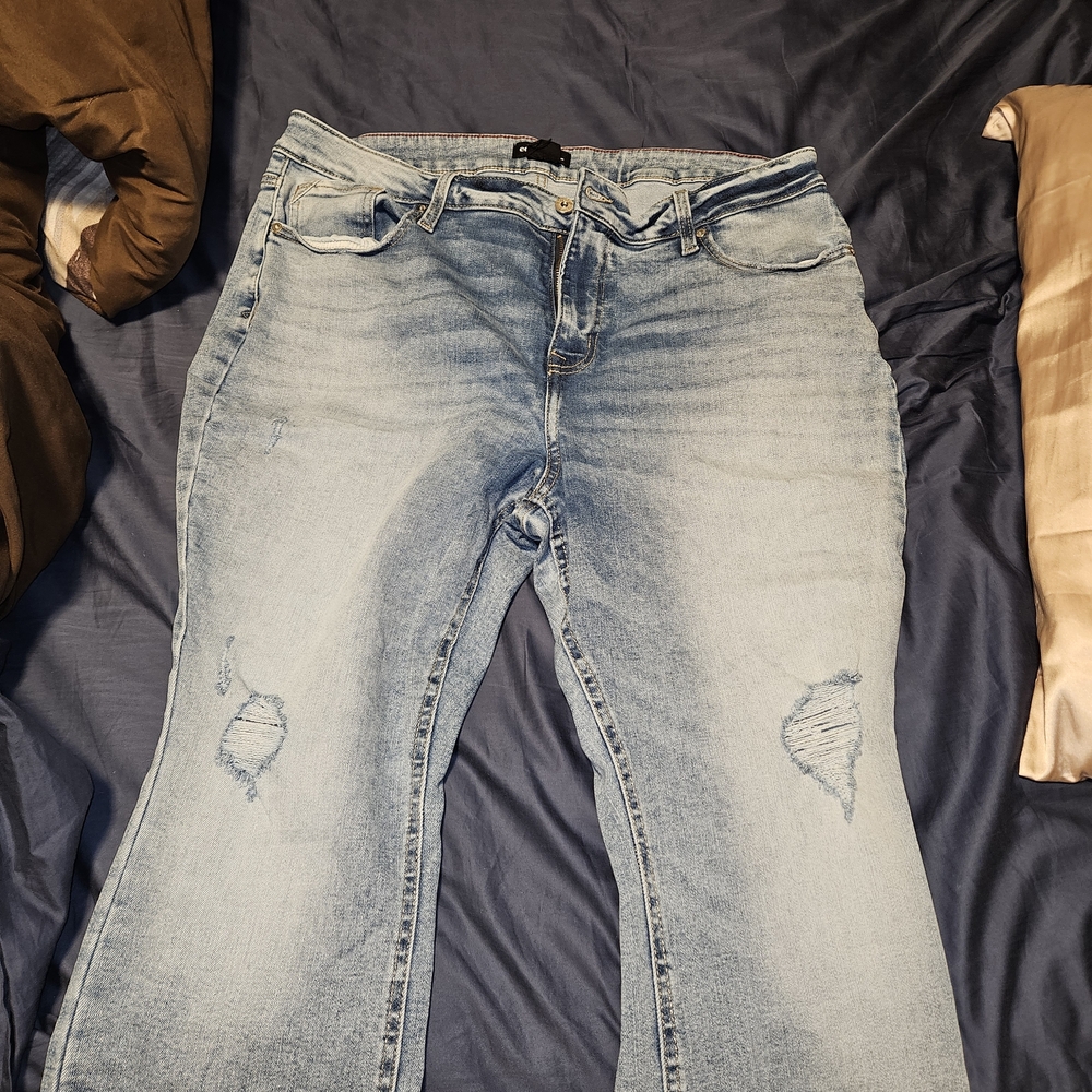 Maurices Light Blue Flare Jeans